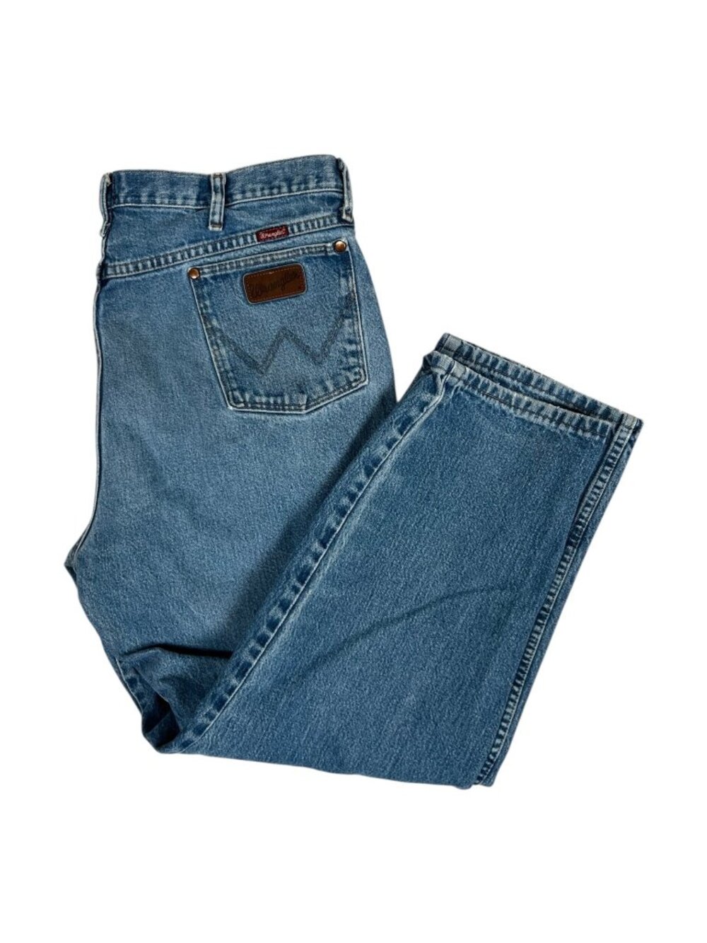 Vintage Wrangler 31MWZ Relaxed Fit Cowboy Blue Denim Jeans Size 42x30